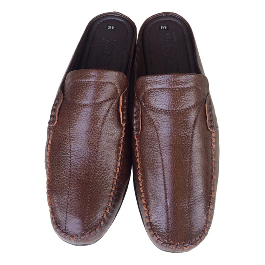 Dép bít mũi nam BIGSIZE da bò cao cấp Trường Hải TH_BM329