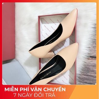 [FREESHIP- HÀNG SẴN][VIDEO HÌNH THẬT]Giày cao gót mã # 028CG5, bít mũi công sở cao 5cm
