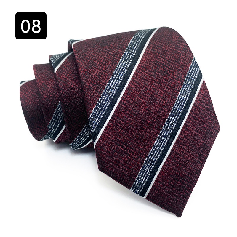 Cà Vạt 8cm Họa Tiết Kẻ Sọc Thời Trang Lịch Lãm Cho Nam