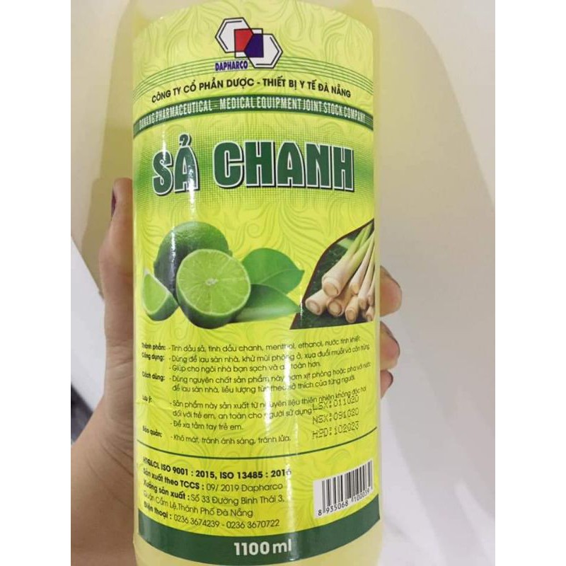 Nước lau sàn Y tế Sả Chanh1,1 lít -Khử trùng,khử mùi, xua đuổi muỗi (lau,xịt)