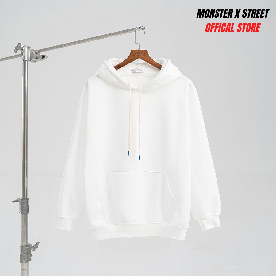 Áo hoodie nỉ bông Monster X Street Trơn Basic nam nữ form rộng thu đông Local Brand