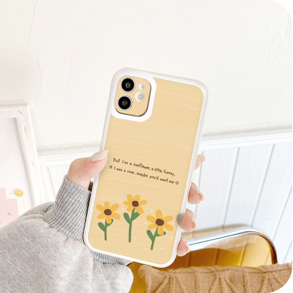 Ốp lưng iphone Flowers  cạnh vuông chống sốc cho iphone 7plus 8plus x xsmax 11pro max 12pro 12promax13promax tr1154