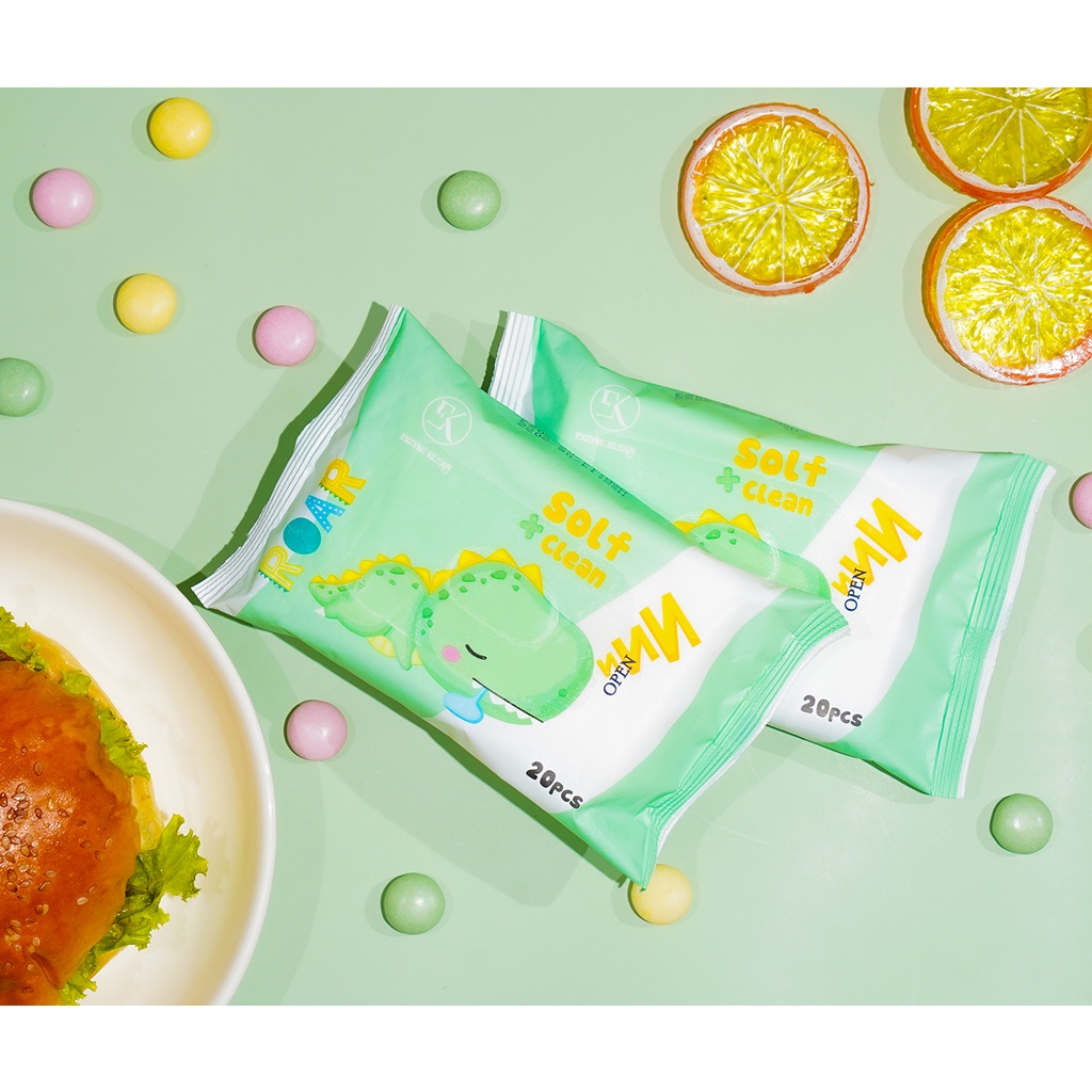 Khăn Giấy Ướt EK Enzyme Klean Baby |Không Gây Kích Ứng Da Bé| Bịch 20 Khăn Tiện Lợi
