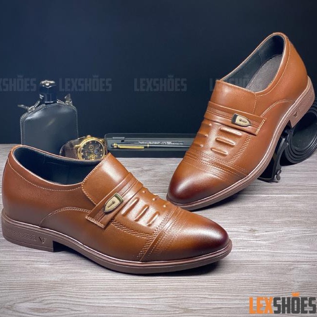 Giày da nam chất liệu da bo 100% mã giày Lex04
