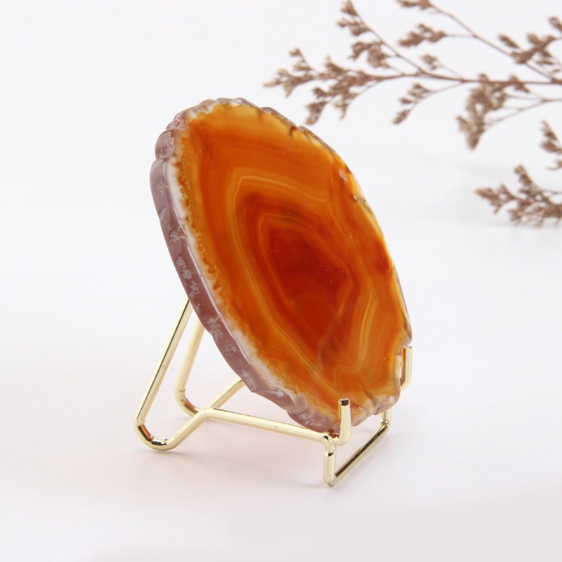 Giá Đỡ Trưng Bày Đá Mã Não Bằng Kim Loại Phong Cách Cổ Điển