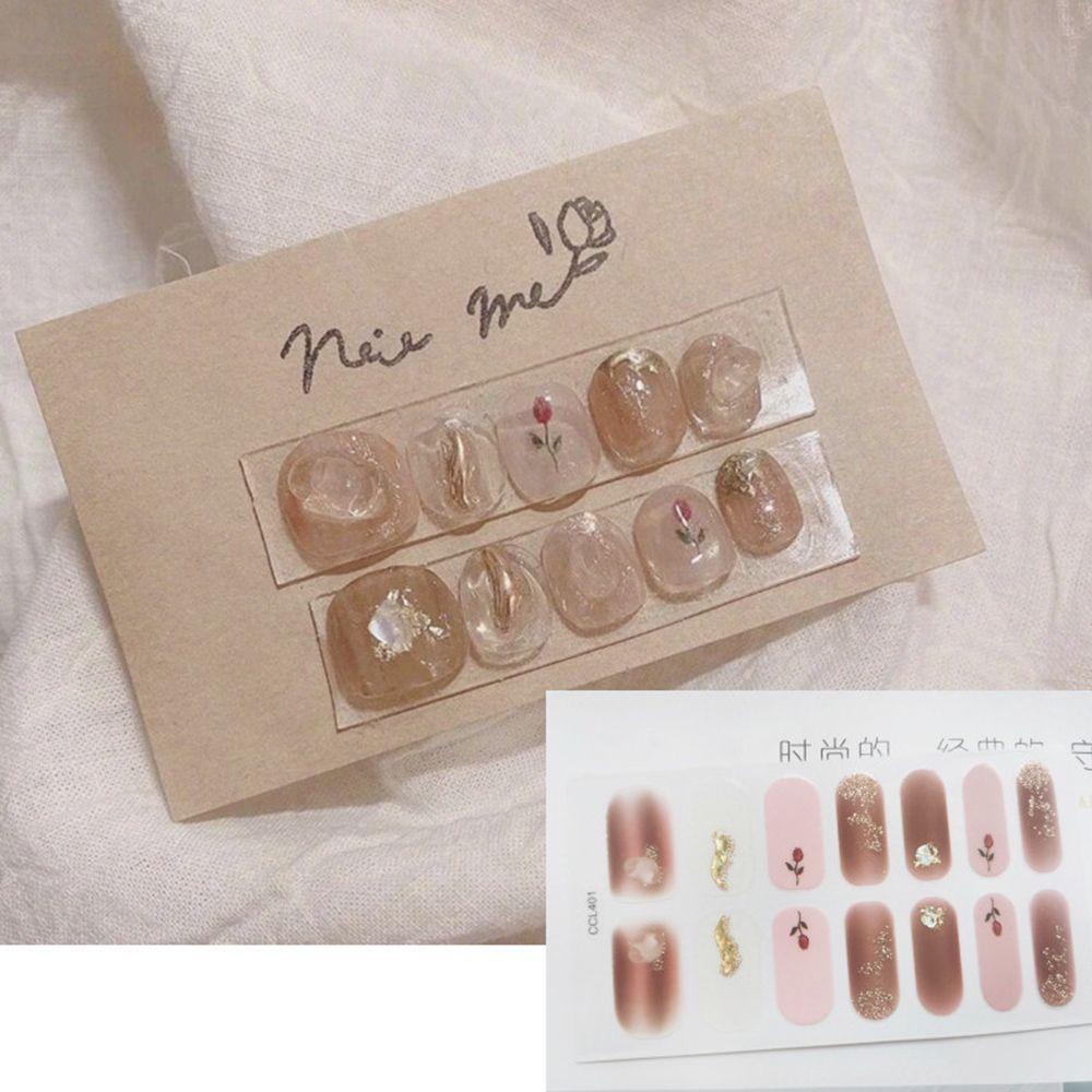 Miếng Dán Trang Trí Móng Tay 3D Tự Dính Che Phủ Toàn Diện