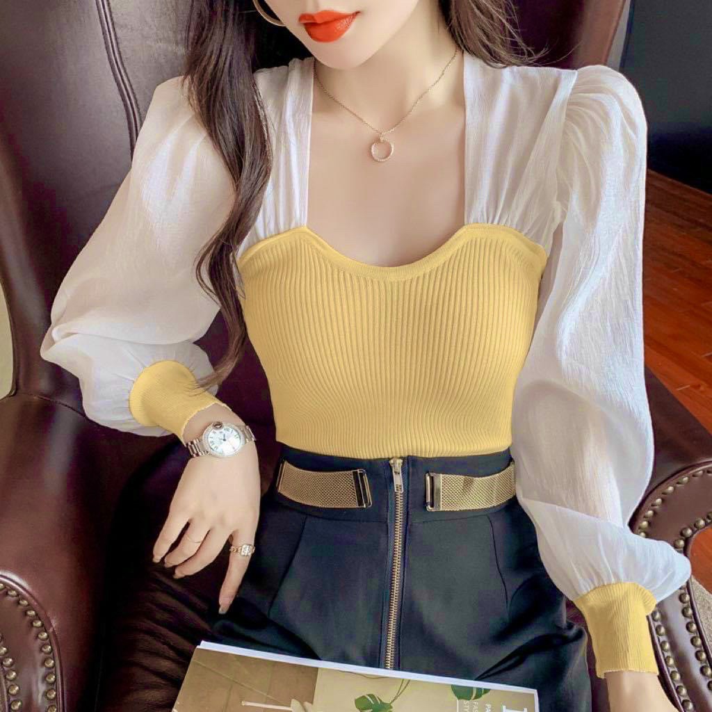 Áo kiểu nữ xinh vải voan mềm đáng yêu