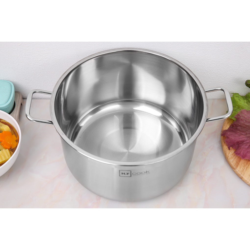 Bộ nồi xửng hấp 1 đáy cao cấp Fivestar H.T Cook nắp kính dùng được bếp từ , gas , hồng ngoại 26cm | 28cm | 30cm | 32cm