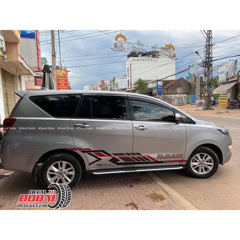 Tem Dán Xe Innova TRD Mẫu Mới - Decal Innova