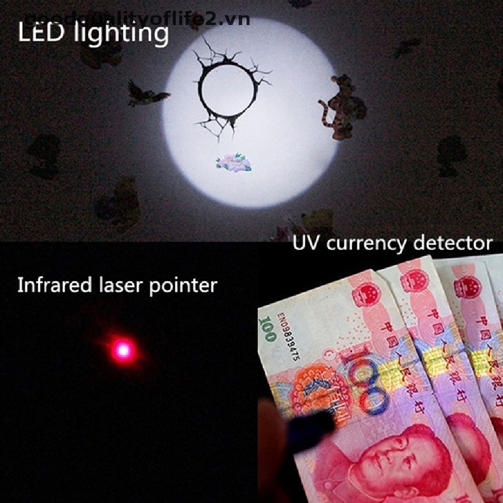 Đèn Pin Laser USB Mini 3 Trong 1 Bằng Hợp Kim Nhôm Chất Lượng Cao