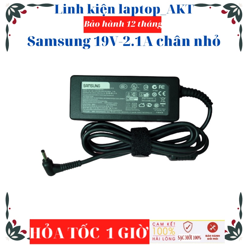 Sạc Laptop Samsung 19V-2.1A-40W ZIN chân nhỏ AD-4019SL PA-1400-14 NP900X3C NP900X4C NP900X3A Ultrabook NP540U3C