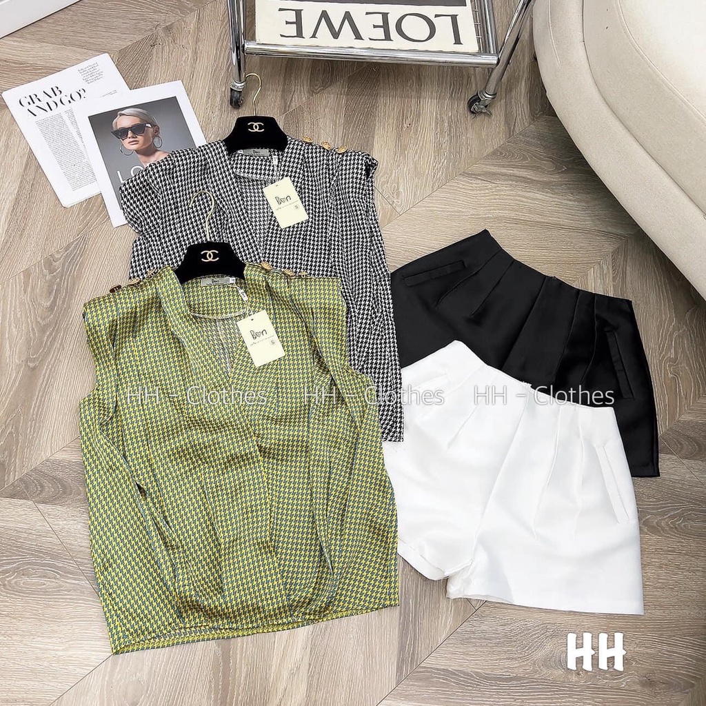 Set đồ nữ sang chảnh áo sơ mi lụa họa tiết kèm quần vải chất tacta siêu hot