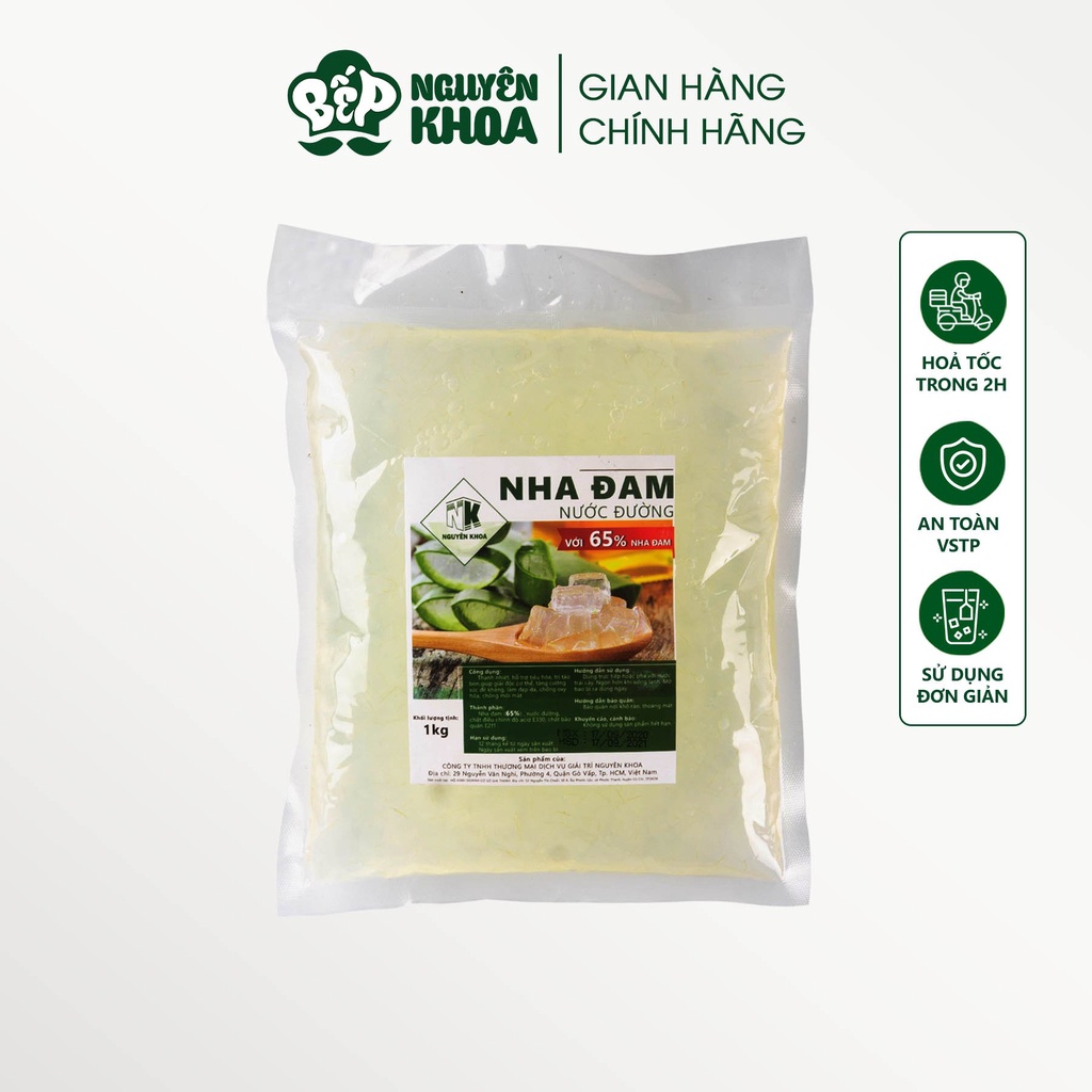 Thạch nha đam nguyên khoa 1kg, hạt có độ giòn, độ thơm và đều miếng - BẾP NGUYÊN KHOA