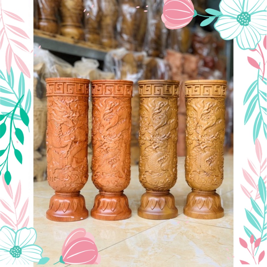Ống cắm nhang bằng gỗ