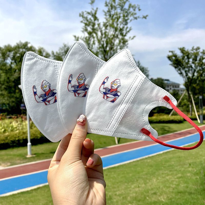 Set 10 / 30 / 60 Khẩu Trang In Hình Công Chúa Elsa / Phi Hành Gia Dễ Thương Cho Bé 3 Lớp