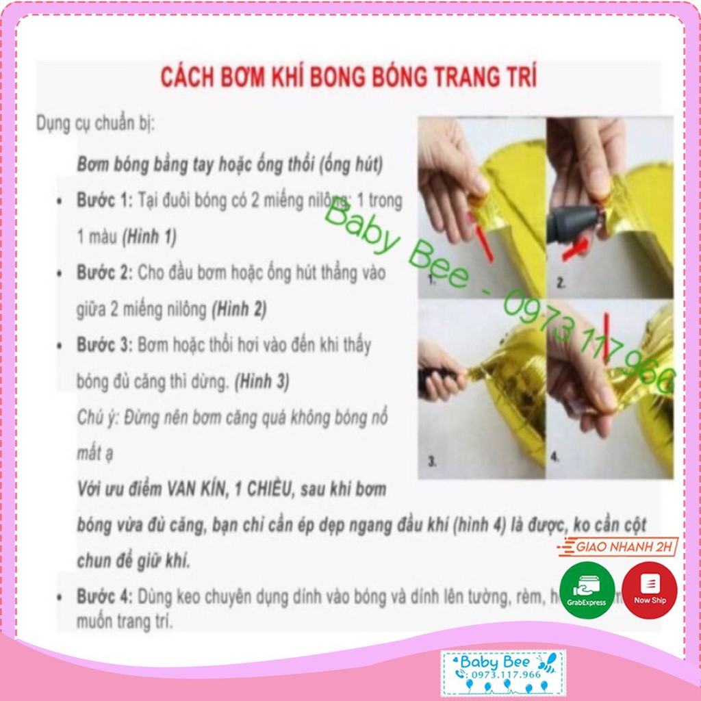 HƯỚNG DẪN CÁCH BƠM VÀ XỊT BÓNG TRANG TRÍ