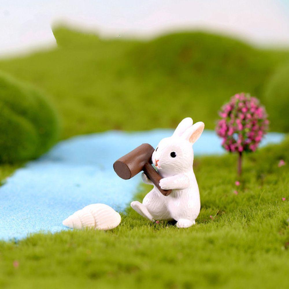 CONOPERY Set 12 Tượng Thỏ Mini Trang Trí Vườn Cây