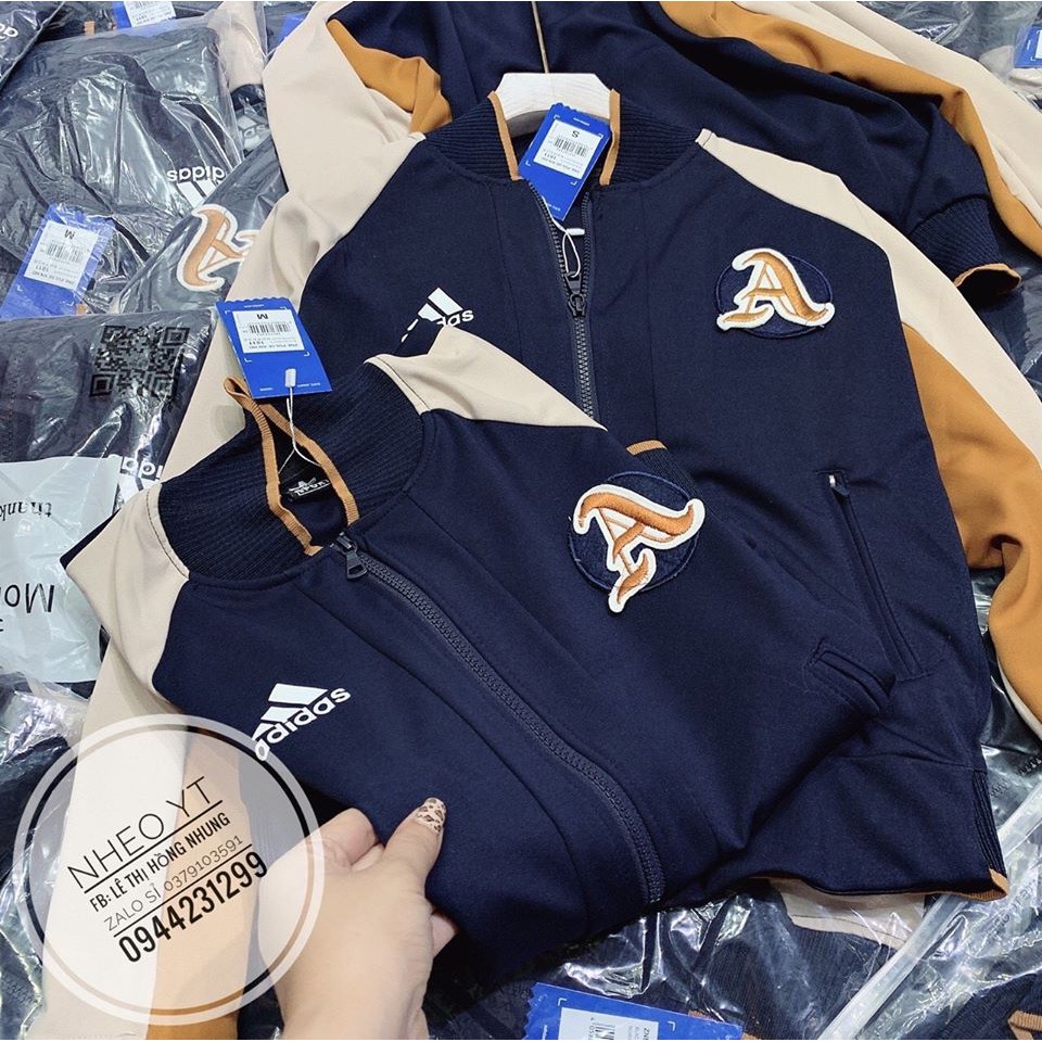 Áo khoác bomber nữ thêu logo chữ A siêu hot