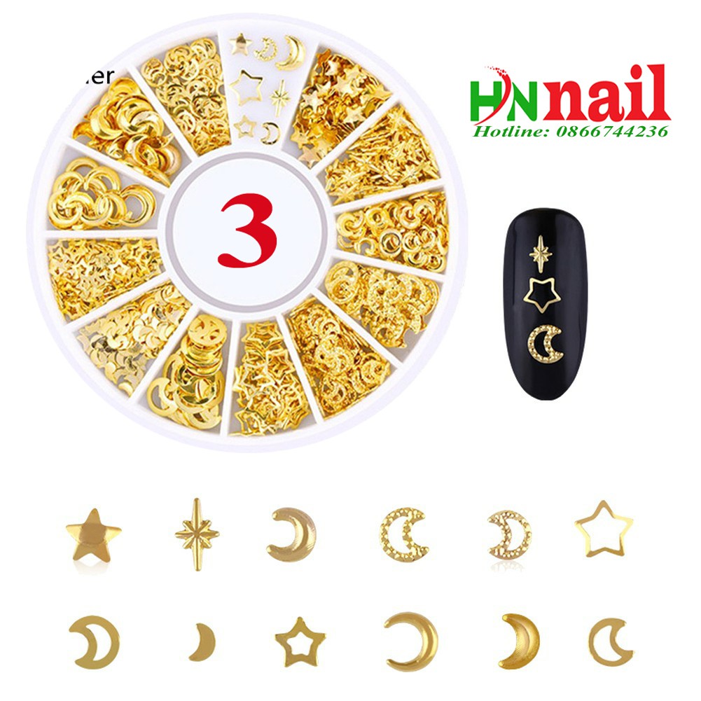 Set Phụ kiện 3 trang trí móng làm nail shop hnnail