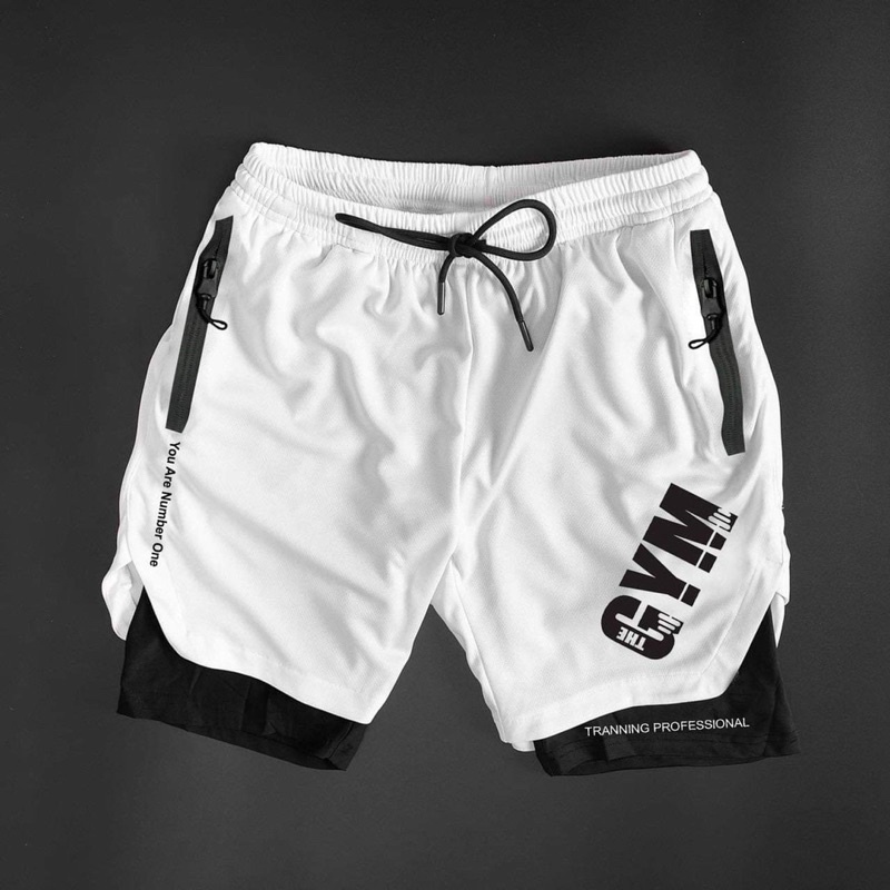 Quần Gym 2 Lớp Mới Gym New, Quần Đùi Tập Gym 2 Lớp Fitness Gymer