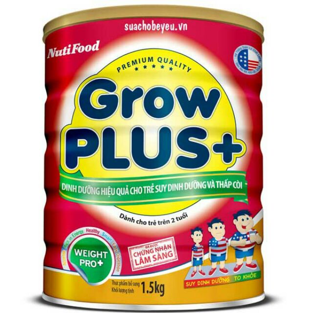 (TKBBLUE7 GIẢM 7%) Sữa Grow Plus 1+1500g nutifood