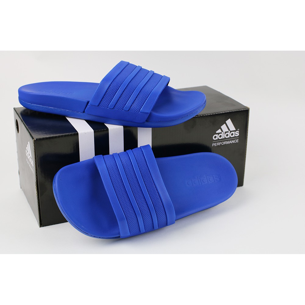 Dép quai ngang thể thao Adidas Plus siêu êm màu xanh dương hàng vnxk