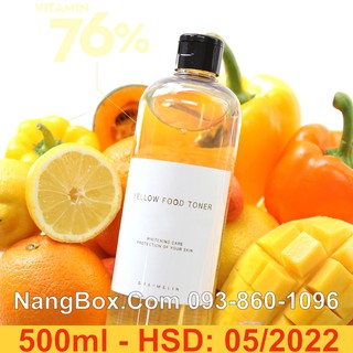 500ml toner trái cây dưỡng trắng graymelin yellow food toner