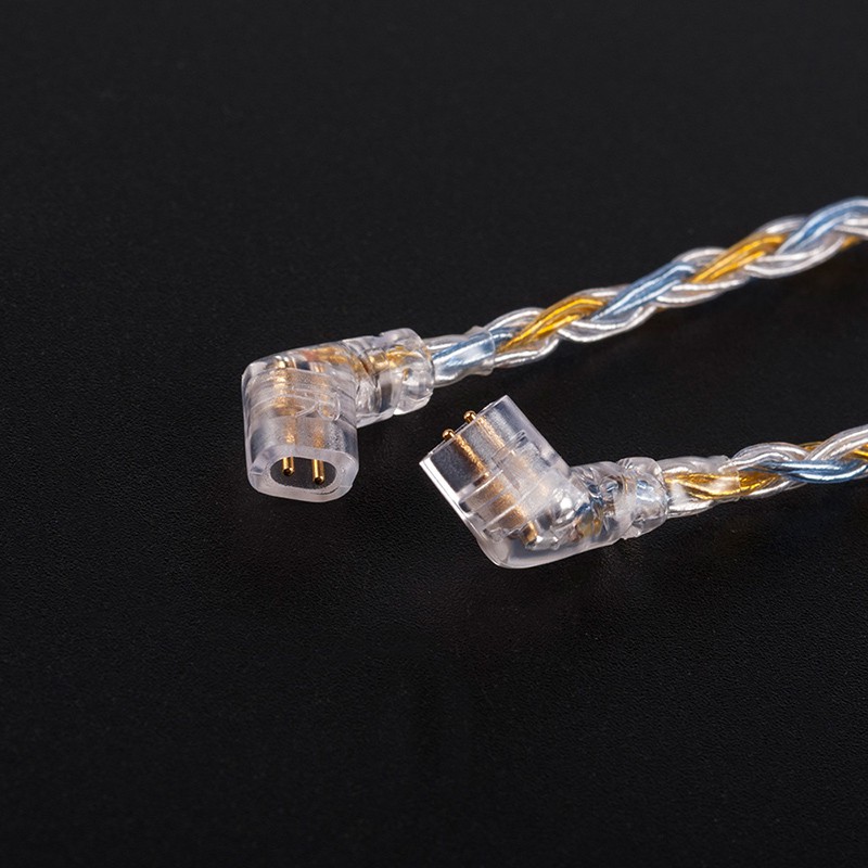 Dây cáp đồng 16 lõi mạ bạc 2.5 / 3.5 / 4.4mm kèm mmcx / 2pin / qdc tfz cho Kz Zs10 Zsn Pro Zsx Blon Bl-03 V90