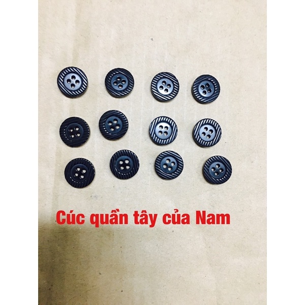 10 chiếc cúc quần Âu,quần nam loại đẹp