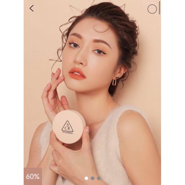 [sale 60%] phấn nước 3CE MESH FOUNDATION#001- tone sáng