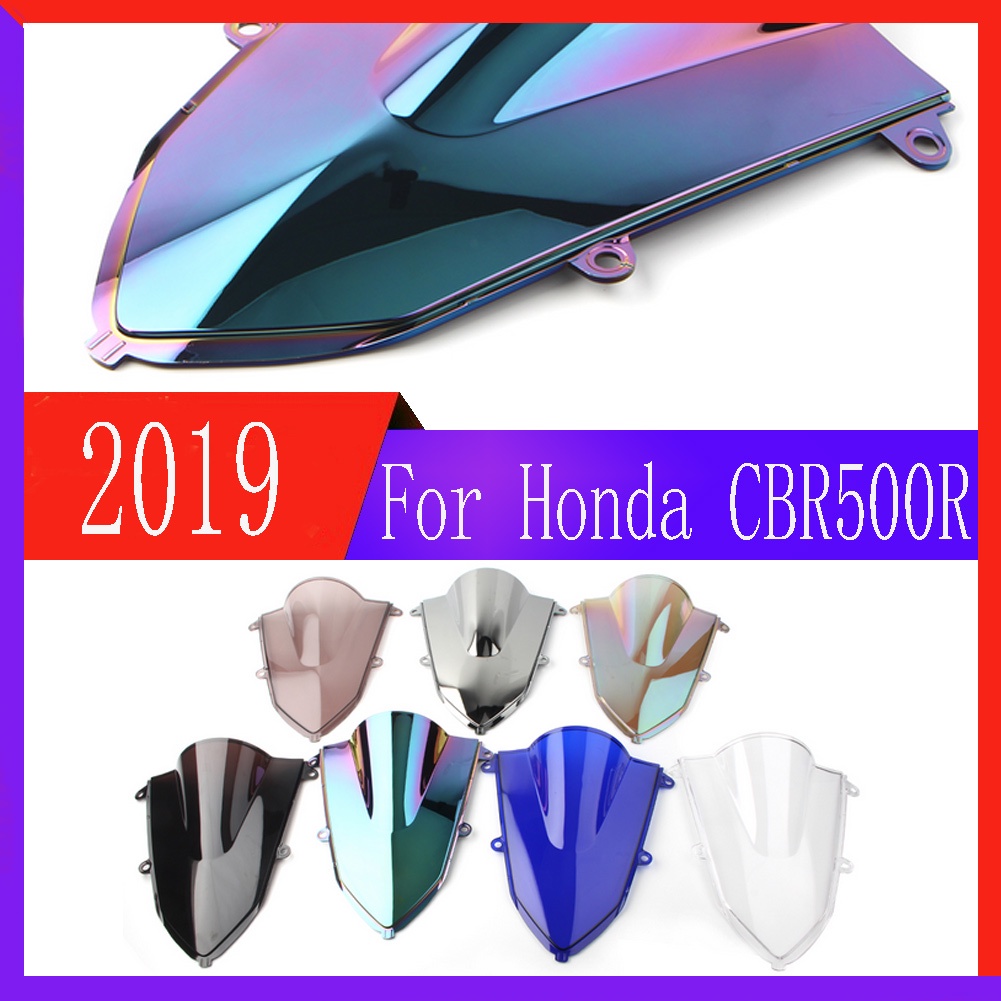 Kính Chắn Gió Đôi Bằng Nhựa ABS Chuyên Dụng Cho Xe Mô Tô Honda CBR500R CBR 500 R 500R 2019 2020 2021