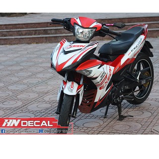 Tem Trùm Exciter 150 Trắng Đỏ