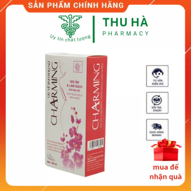 [ Chính Hãng ] Dung dịch vệ sinh charming - giữ ẩm và làm sạch khử mùi hôi lọ 100ml