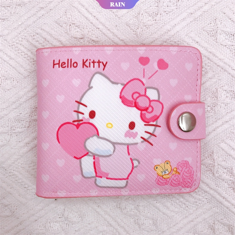 Ví Da Pu 2022 Gập Đôi In Hình Hoạt Hình Sanrio Kuromi Có Khóa Từ Tính Làm Quà Tặng Cho Nữ [Dùng Nổ]