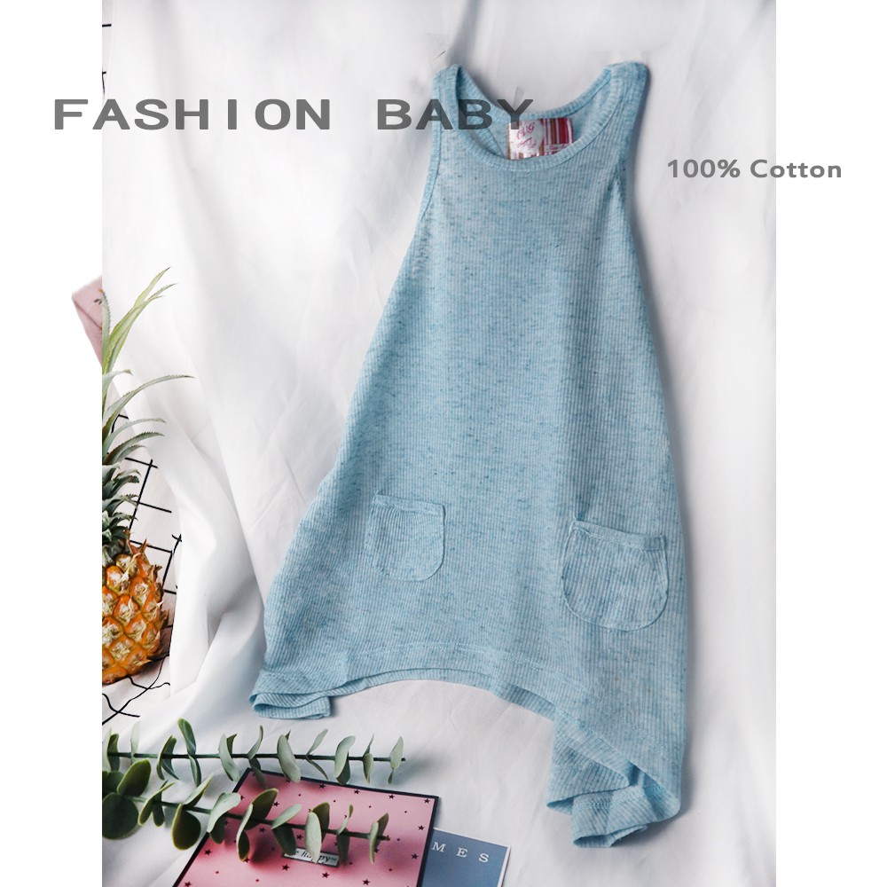 Áo Len Không Tay Thời Trang Cho Bé Gái kids girls sleeveless cotton singlet clothes