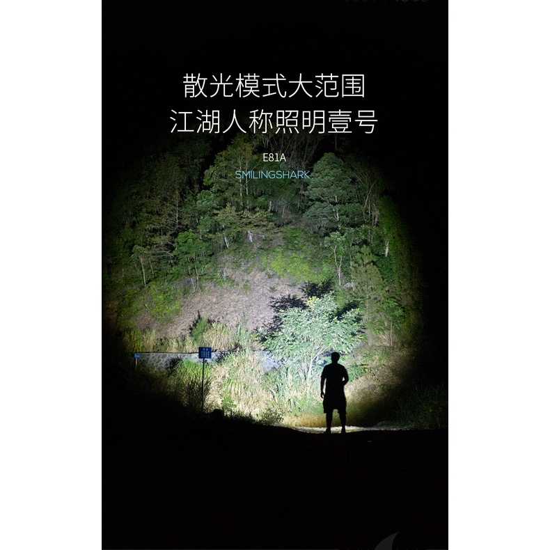 Smilingshark E81 Đèn pin mini mạnh mẽ có thể sạc lại USB 3 chế độ Đèn đuốc chống thấm nước cho Đi bộ đường dài cắm trại ngoài trời | BigBuy360 - bigbuy360.vn