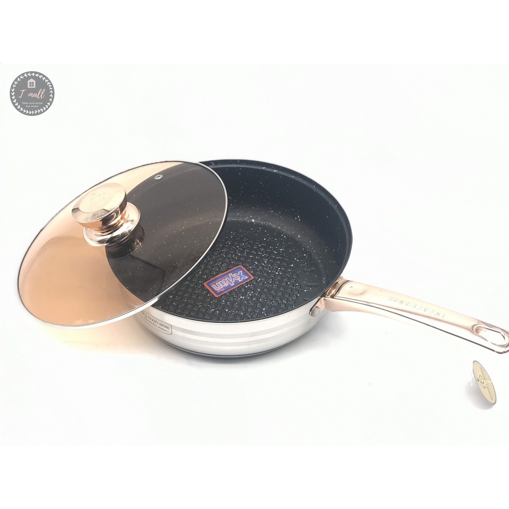 Bộ nồi CHEF&CHEF 6 món 12 chi tiết nắp vung kính, công nghệ Đức, đáy Inox 5 lớp cao cấp, sang trọng- Bảo hành 12 tháng