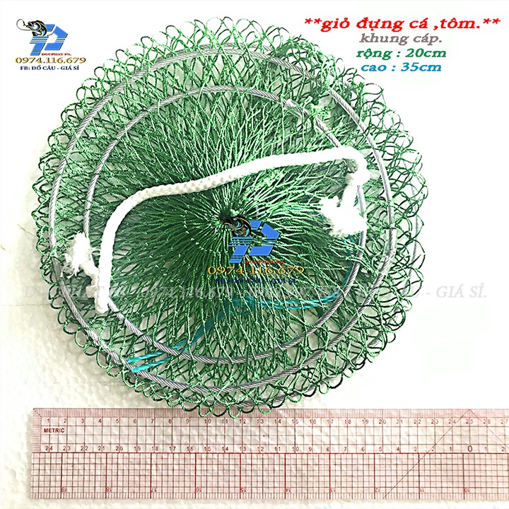 Giỏ Câu Cá , Tôm. làm bằng lưới thái độ bền cao !!!