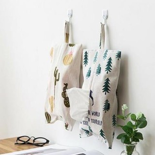 Túi vải đựng khăn giấy treo tường chống bụi xinh xắn-AC