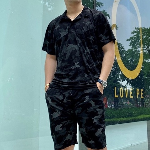 Bộ Thun Cotton Nam Cổ Bẻ Quần Đùi Cực Mát Không Phai Màu  Phong Cách Cá Tính