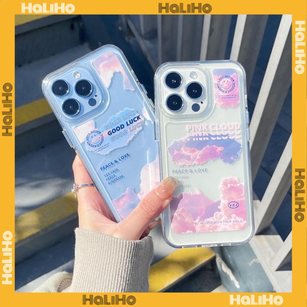 iPhone Case Clear Case Soft Thick TPU Shockproof HD Super Transparent Protection Camera Plating Button Smiley Cloud For iPhone 13 Pro Max iPhone 12 Pro Max iPhone 11 iPhone 7Plus