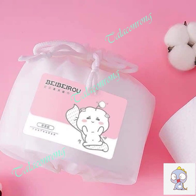 Combo 2 cuộn Giấy lau mặt dùng 1 lần từ Cotton tự nhiên - Beibeirou (50 tờ/ cuộn)