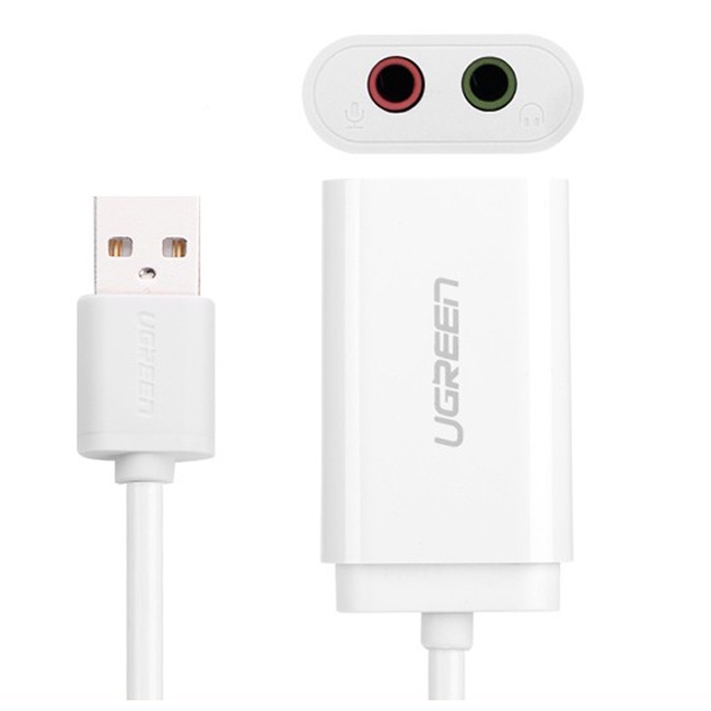 Cáp USB ra âm thanh Ugreen 30143 hỗ trợ Loa và Mic - Hàng chính hãng