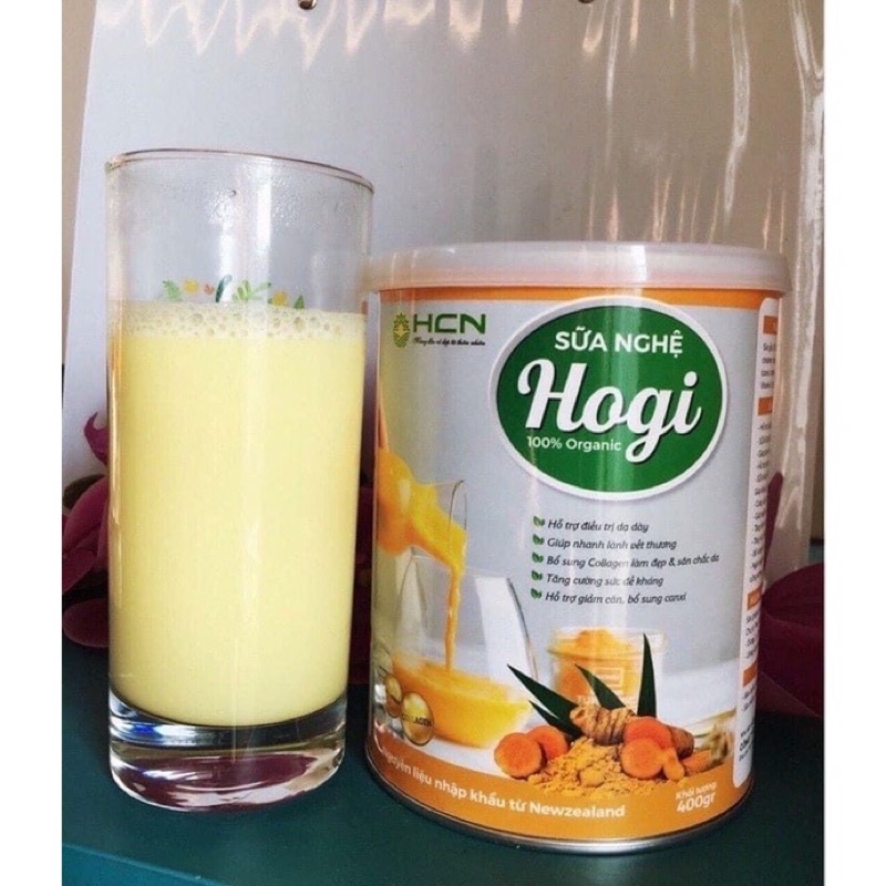 2 hộp Sữa nghệ HOGI 400g Giúp Da Sáng Mịn, Ngừa Nám