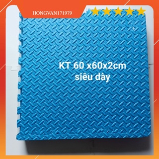 Thảm xốp lót sàn , hàng vân khế có 1 màu xanh dương KT60X60X2cm 1bộ có 4tấm sp đẹp kèm viền khóa chung quanh giá 108000₫