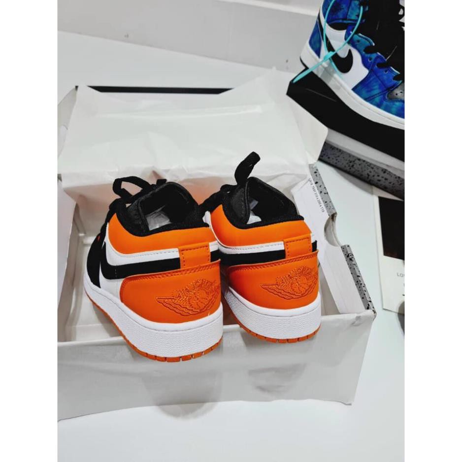Giày Jodan Trắng Cam Màu Mới Cực Chất .Giày 𝐉𝐨𝐫𝐝𝐚𝐧 1 đen cam cao Thấp full bill + box | BigBuy360 - bigbuy360.vn