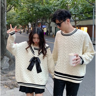 Áo len cổ tròn và thủy thủ -shopforgirl
