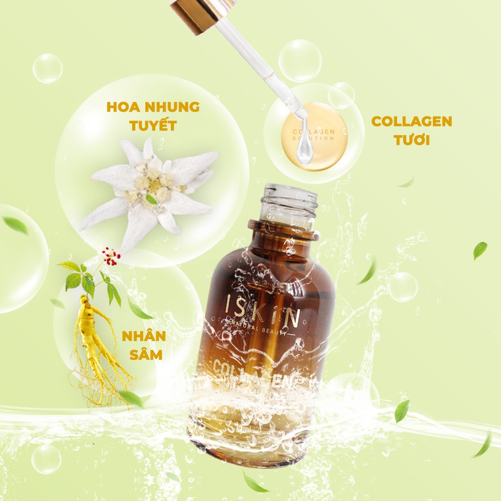 SERUM DƯỠNG TRẮNG, CẤP ẨM VÀ TRẺ HÓA DA ISKIN - COLLAGEN YOUTH AMPOULE KOREA 30ml