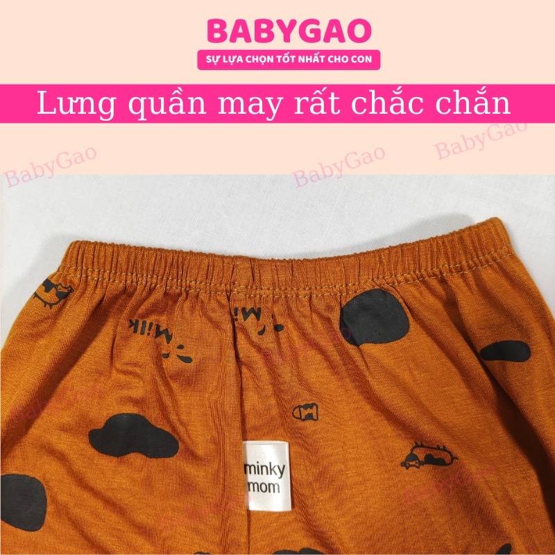 Đồ Bộ Bé Trai Bé Gái Vải Thun Lạnh Họa Tiết Bò Sữa Minkymom, Quần Áo Trẻ Em - Bộ Dài Tay Cho Bé Mặc Ngủ Điều Hòa BabyGao