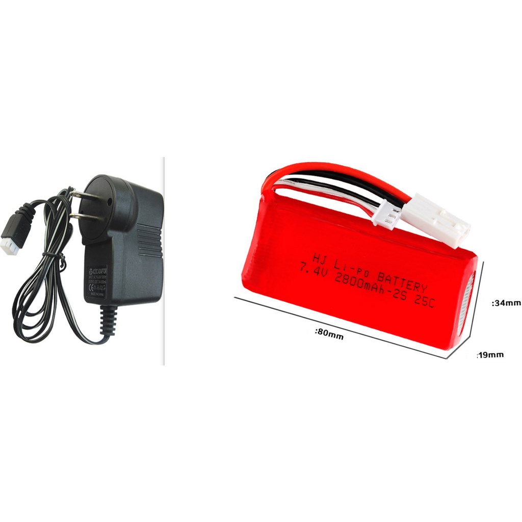Pin Lipo 7.4v 2800mah máy bay điều khiển từ xa xả 25c